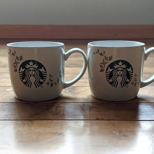 Set of Two Starbucks 2013 Holiday Collection Mugs